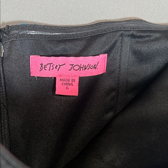 Betsey Johnson Strapless Floral Dress - Black and Pink - Picture 10 of 11